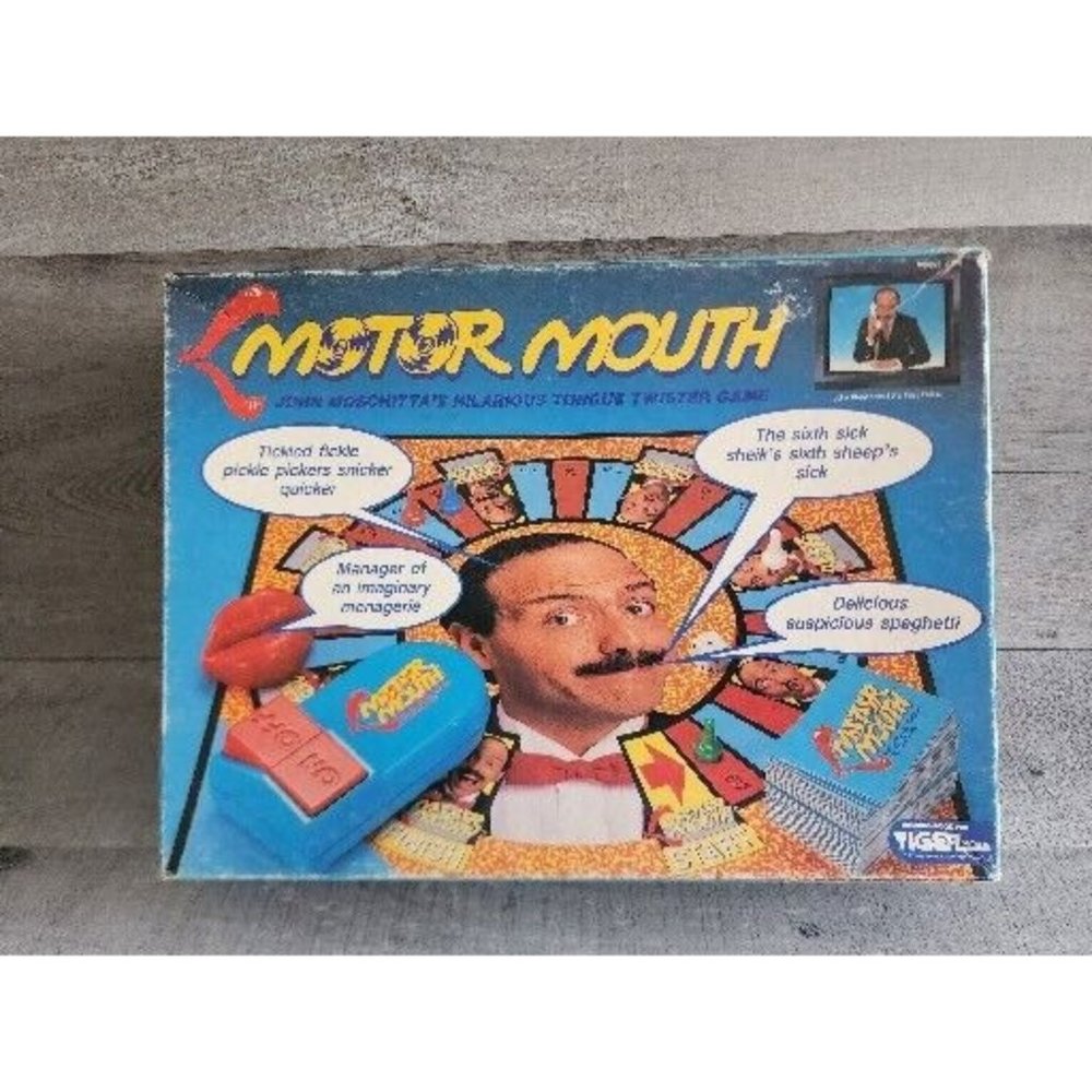 Vintage 1990 Tiger Motor Mouth Board Game Complete Works
